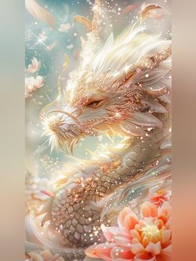 Ethereal White and Gold Dragon Custom Fridge Magnet Home Kitchen Decor